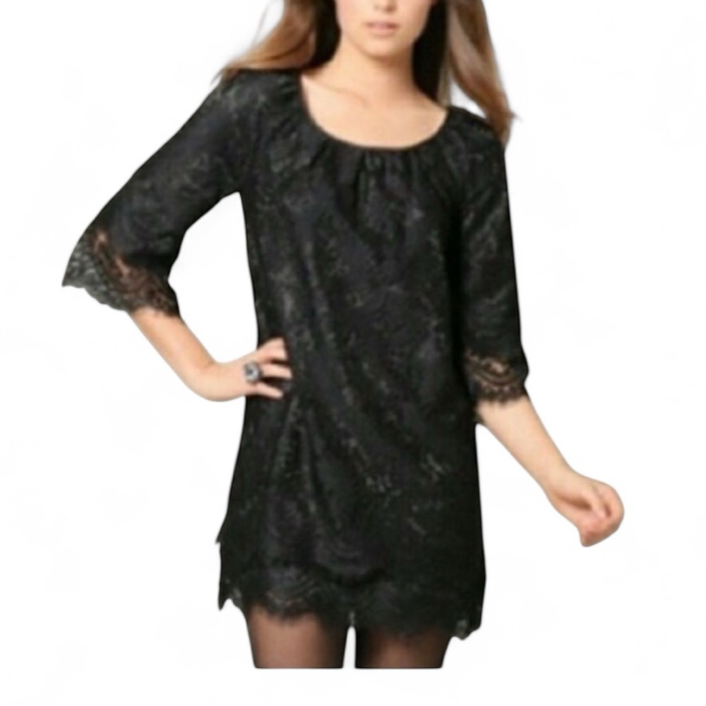 Elegant Black Lace Dress